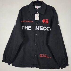Doordash Aces The Mecca New York Hustle Heart NWT Mens 2XL Snap Black Jacket
